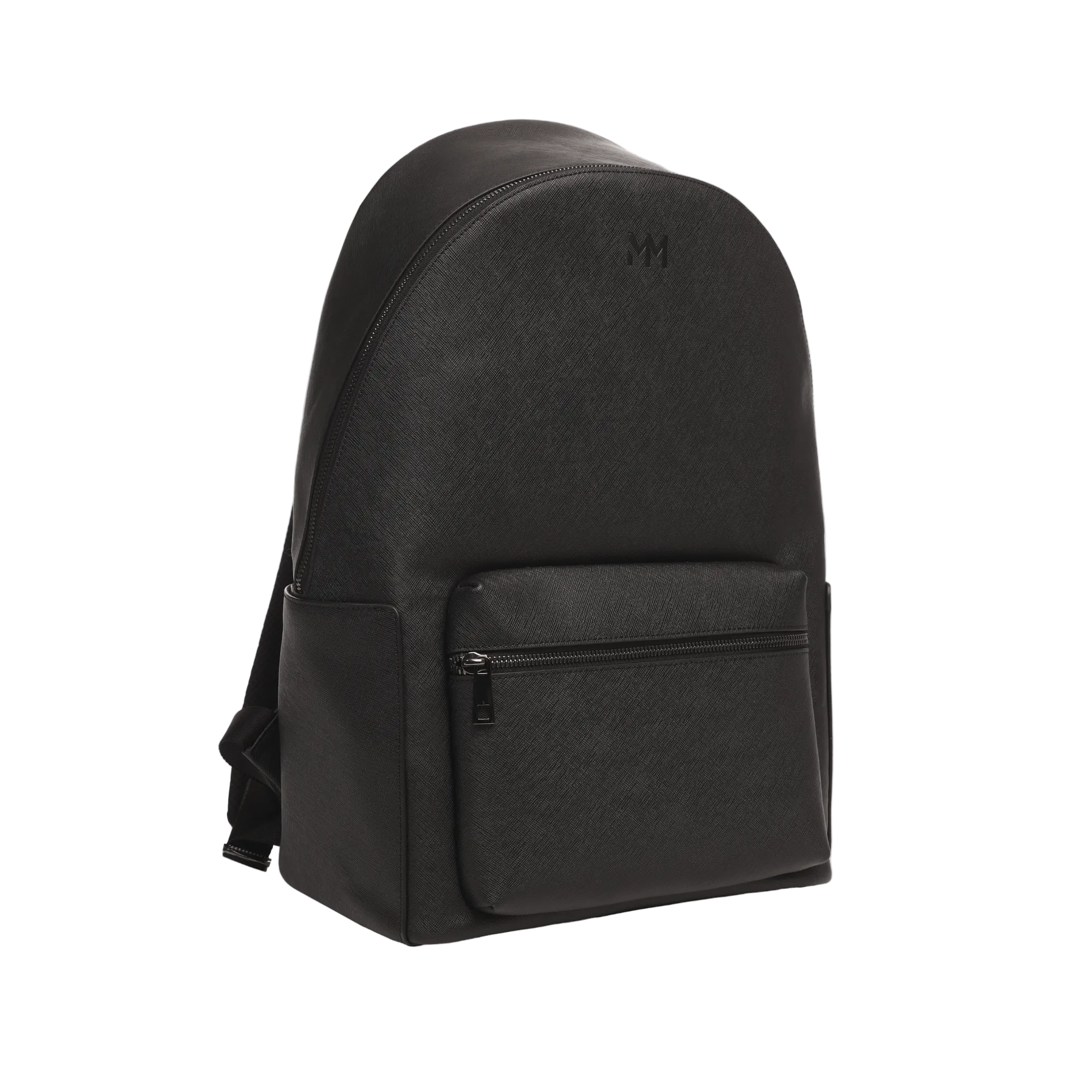 MM London Nardo Saffiano Leather Black Backpack